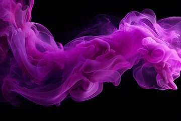 Generative ai collage image picture of ultraviolet fog mist air flying illuminated by vivid neon...