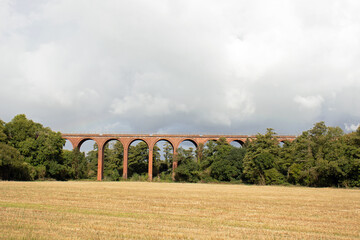 Railway viaduct near Ledbury, England.