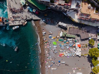Positano on the Amalfi Coast, Italy by Drone