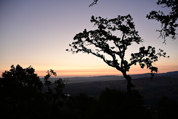 sunset in the mountains