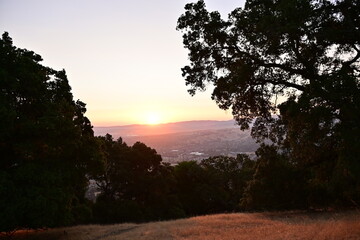 sunset in the mountains