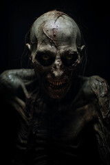 a mysterious monster with scars on his face. 