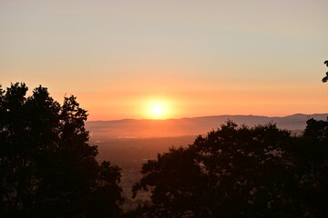 Fototapeta premium sunset on the lake