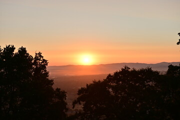 Fototapeta premium sunset on the lake