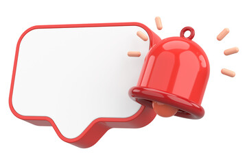 3D Notification Box. 3D Illustration.