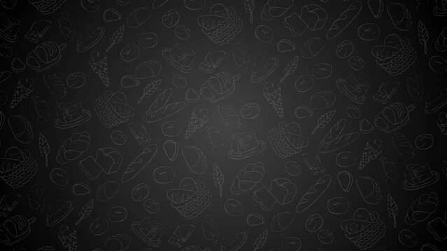 Bakery Shape Outline Animation Background