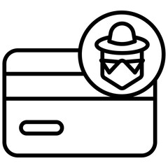 Outline Credit Card Hacker icon