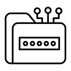 Outline Folder Password icon