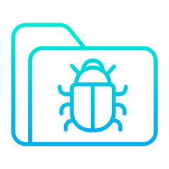 Outline gradient Folder Bug icon