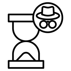 Outline Hacker Time icon