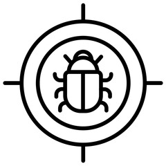 Obraz premium Target Bug icon