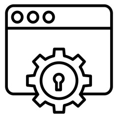 Outline Browser Protection setting icon