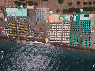 Views of Minori on the Amalfi Coast, Italy by Drone