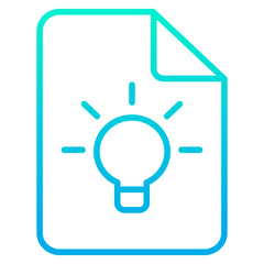 Outline gradient Idea file icon