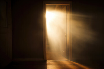 Inviting Portal: Natural Light Through an Open Door