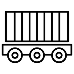 Outline Cargo vehicle icon