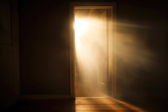 Inviting Portal: Natural Light Through an Open Door