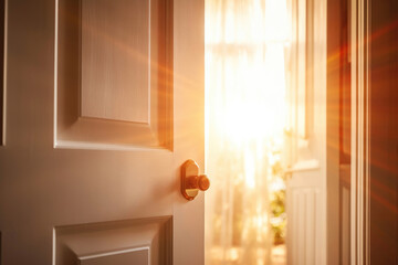 Sunlight Pouring Through the Door