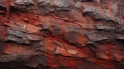 Fototapeta premium Crimson Carved Heights: Dramatic Cliff Wall