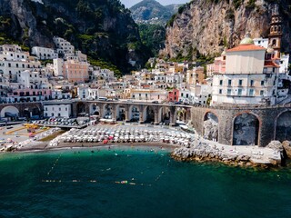 Views from Atrani on the Amalfi Coast, Italy by Drone
