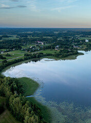 Next to Aulejas lake  (Aulejs). Village  Auleja --Landscape, Latvia, in the countryside of Latgale.