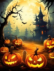Happy halloween, kids will enjoy the halloween festival, the ghosts will come out on the halloween festival.Generative Ai