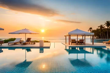  pool at sunset © Muhammad