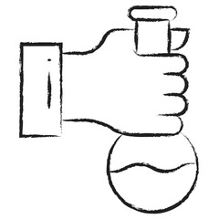 Hand drawn Atom icon
