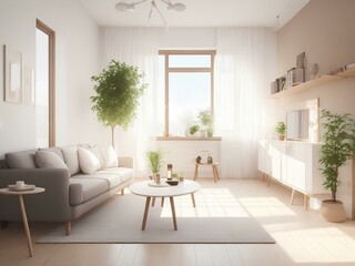 modern korean style living room with furniture