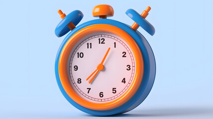 3d minimal time management concept. urgent work. fast service. A stopwatch. 3d illustration.