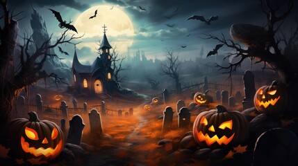 Happy halloween, kids will enjoy the halloween festival, the ghosts will come out on the halloween festival.Generative Ai