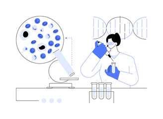 Blood disorder diagnosis abstract concept vector illustration.