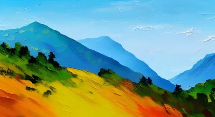 Foto op Canvas mountain landscape with sky - generative ai © BrandwayArt