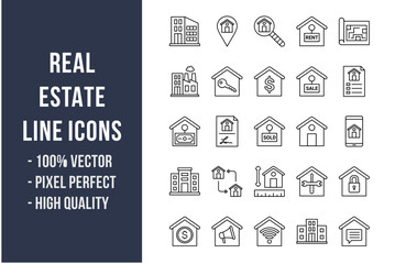 Real Estate Line Icons