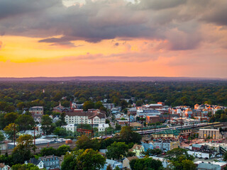 Rahway New Jersey during sunset