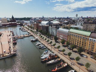 Views of Helsinki, Finland by Drone