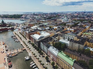Views of Helsinki, Finland by Drone