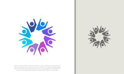 Global Community Logo Icon Elements Template. Community human Logo template vector. Community health care. Abstract Community logo	