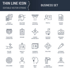 Business Number One Icons Set - Intelligent Thin Line Image Pack. Perfect for Web Design. High-Quality Outline Vector Concept Collection. Premium Mono Linear Design.