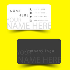 Double sided and modern simple business card layout. Creative and clean professional business card template.