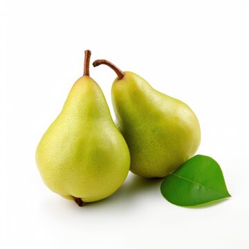 pears on a white background