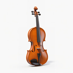 Violin, isolated on white background