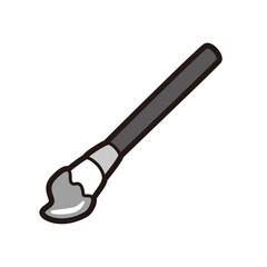 筆 絵の具 モノトーン 線画