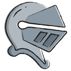 Hand drawn Knight’s Helmet icon