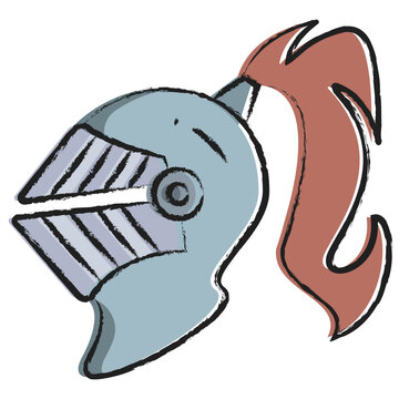 Hand drawn Knight&rsquo;s Armet icon