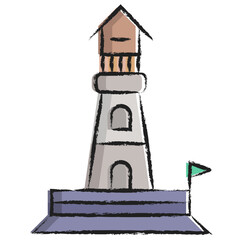 Hand drawn Light house icon