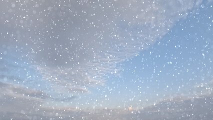 Obraz premium pretty snow weather on clouds on sky background - photo of nature