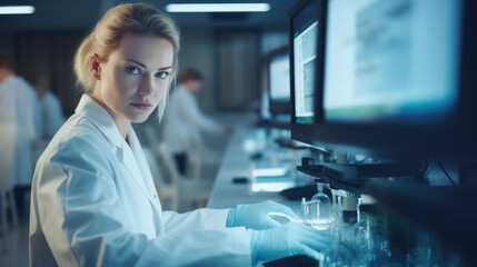 Portrait of a female scientist working in the laboratory