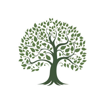 Ecology tree vector logo design template. Nature and environment concept.