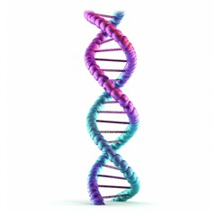 Colorful DNA on white background